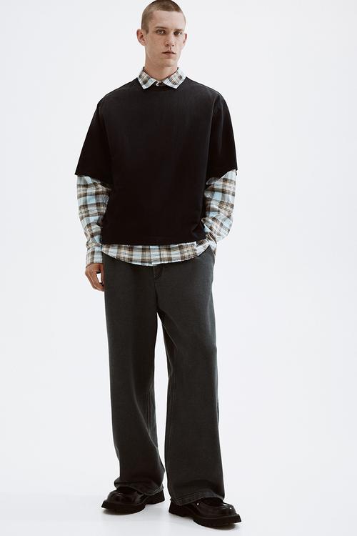 Oversized fit t-shirt - black