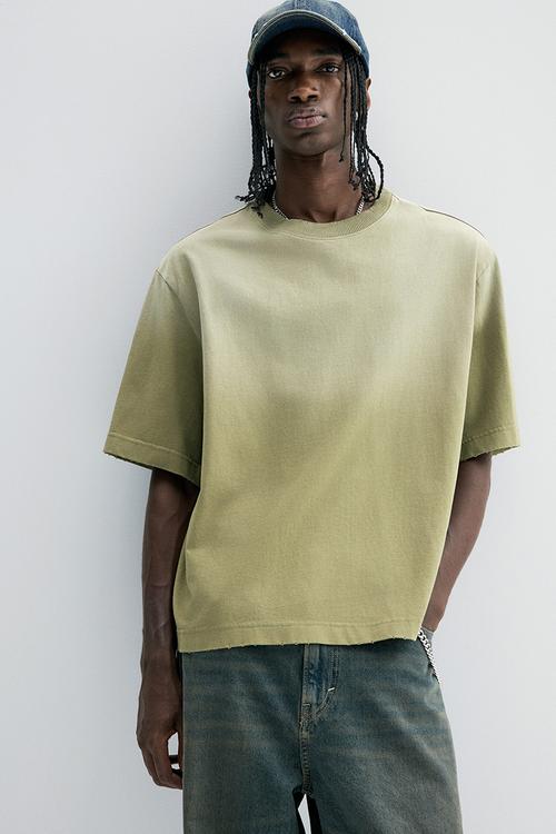 Oversized fit t-shirt - green & ombre