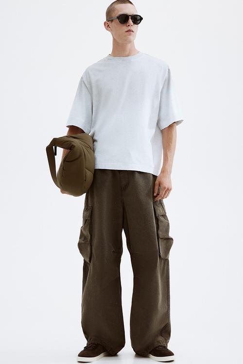 Oversized fit t-shirt - grey marl