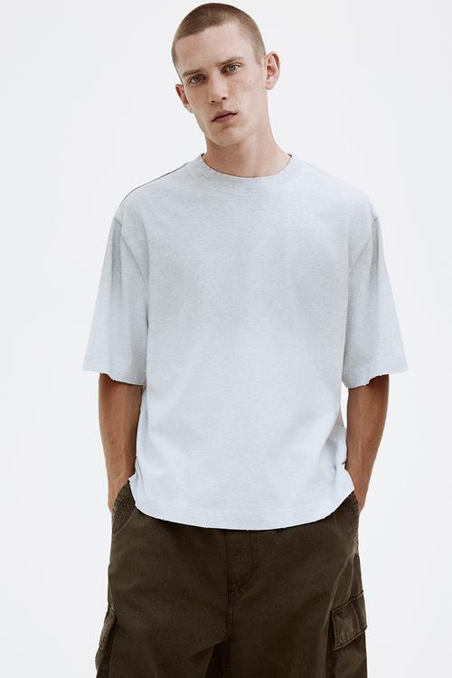 Oversized fit t-shirt - grey marl