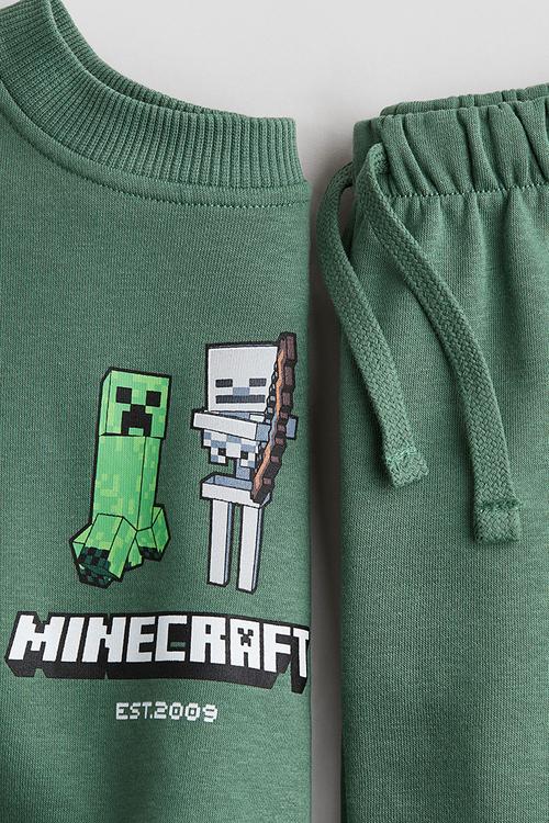 2-Piece sweatshirt set - green minecraft