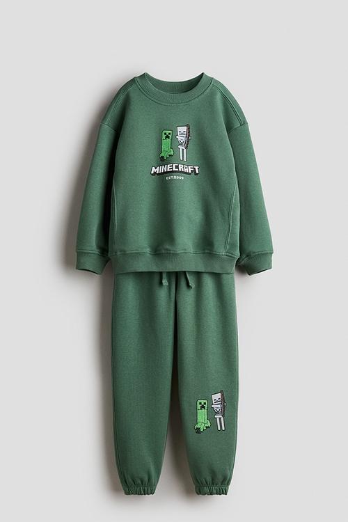 2-Piece sweatshirt set - green minecraft