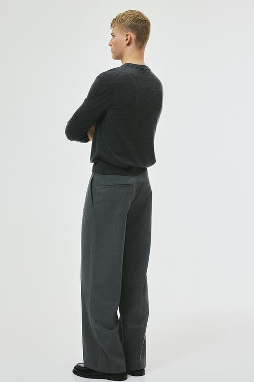 Loose fit tailored trousers - dark grey