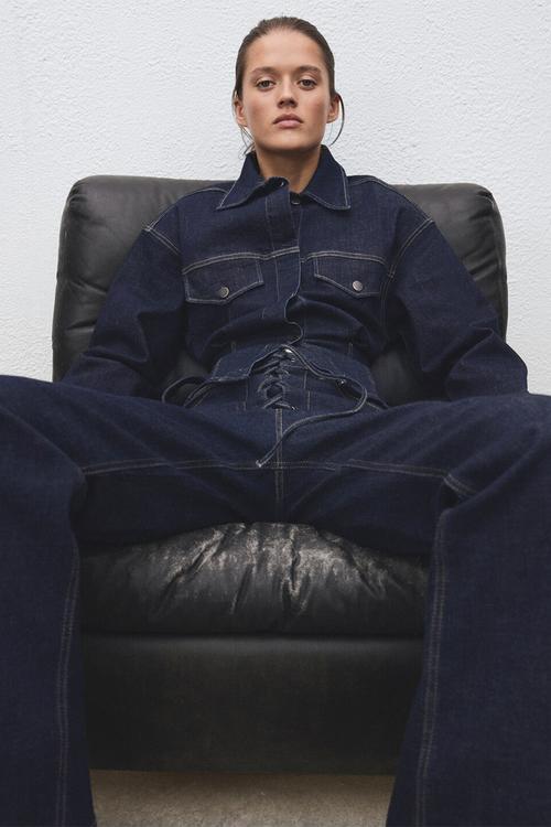 Jacket flor - open blue