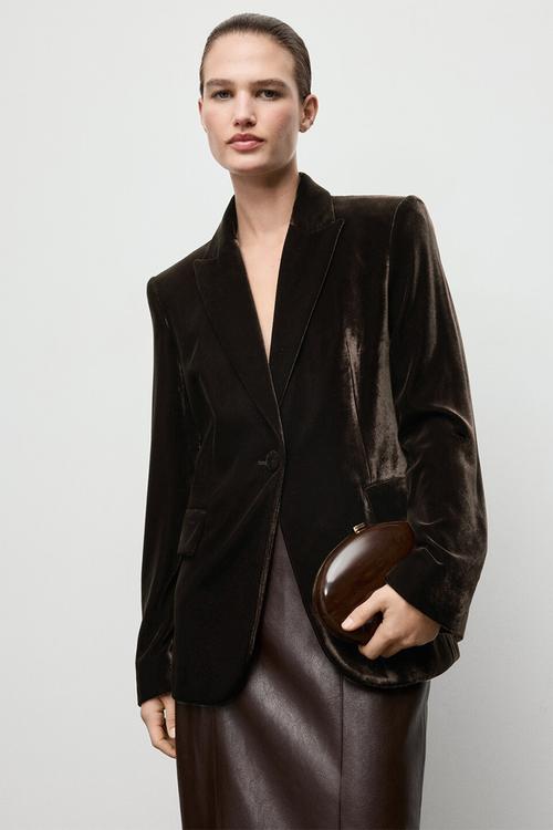 Blazer combi - dark brown