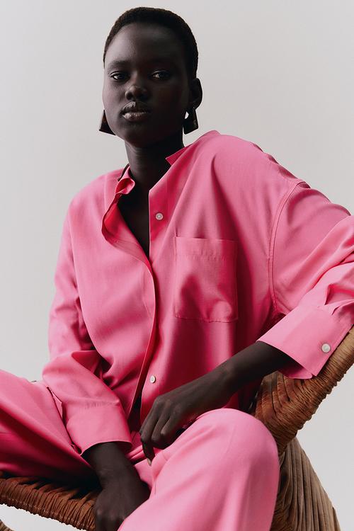 Oversized shirt - bright pink 