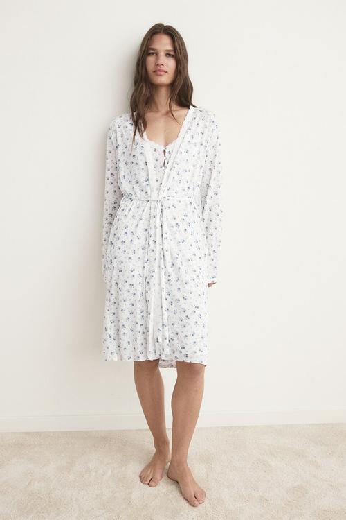 Dressing gown ario- white