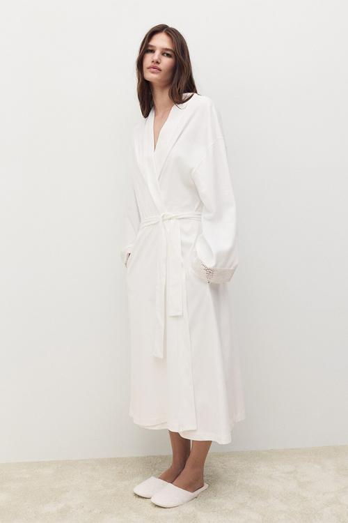 Dressing gown mirna- white
