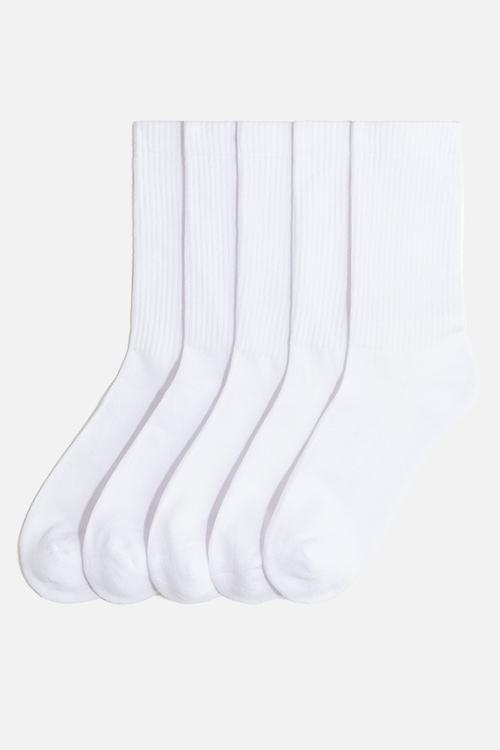 5-Pack socks with lycra® - white