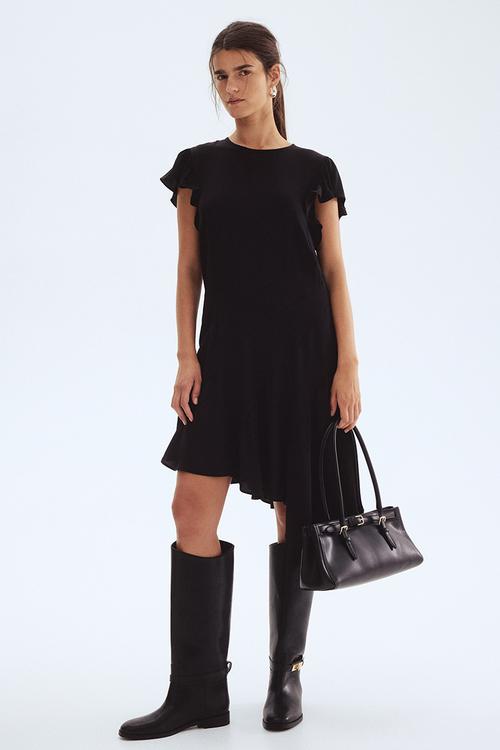 Asymmetric dress - black