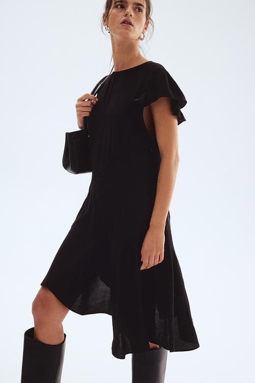 Asymmetric dress - black
