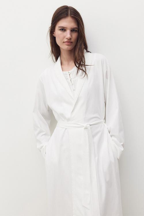 Dressing gown bordado- white
