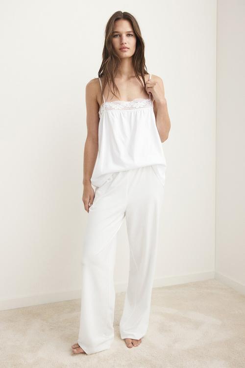 Pyjama trousers pica- white