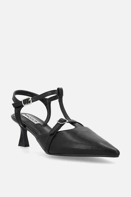 Nadia closed toe ankle strap - black