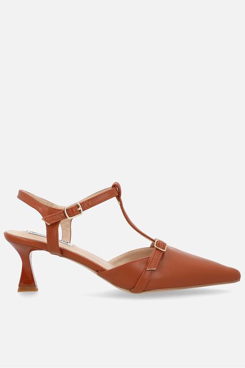 Nadia closed toe ankle strap - tan