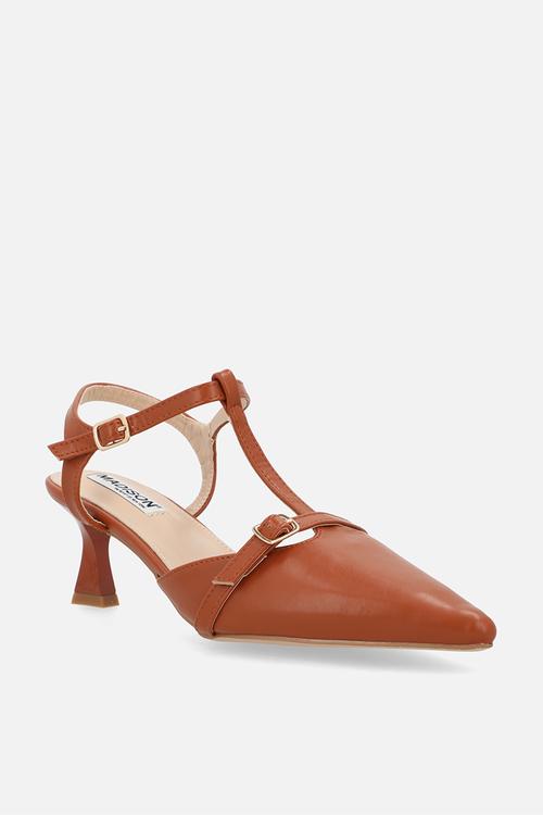 Nadia closed toe ankle strap - tan