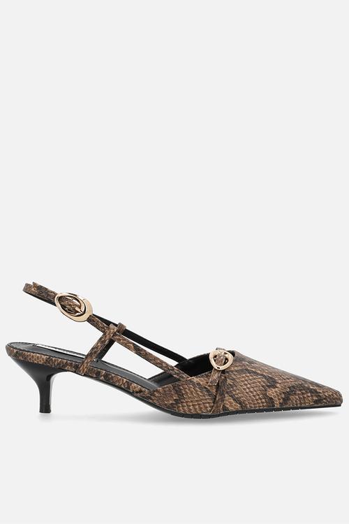 Nadine closed toe slingback - snakeskin