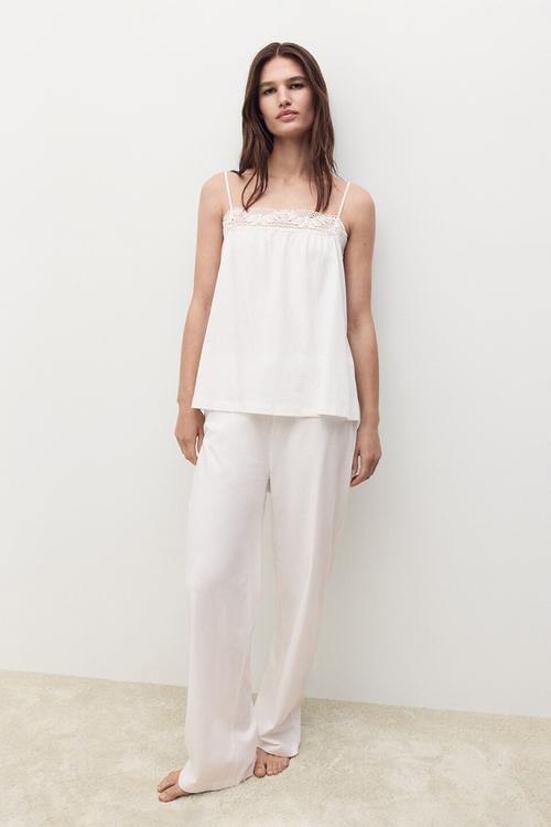Pyjama trousers mirna- white