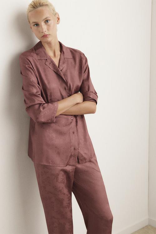 Pyjama shirt quars- brown