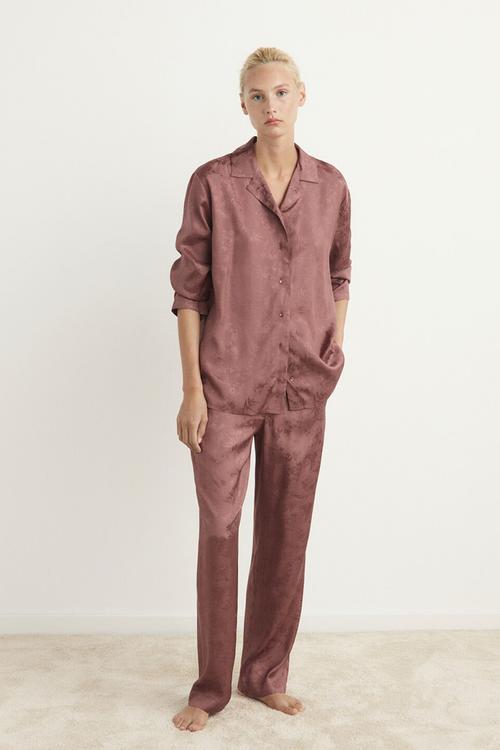 Pyjama shirt quars- brown