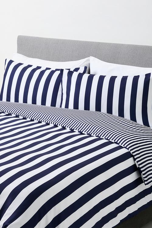 Stripe Duvet Cover - Navy Blue