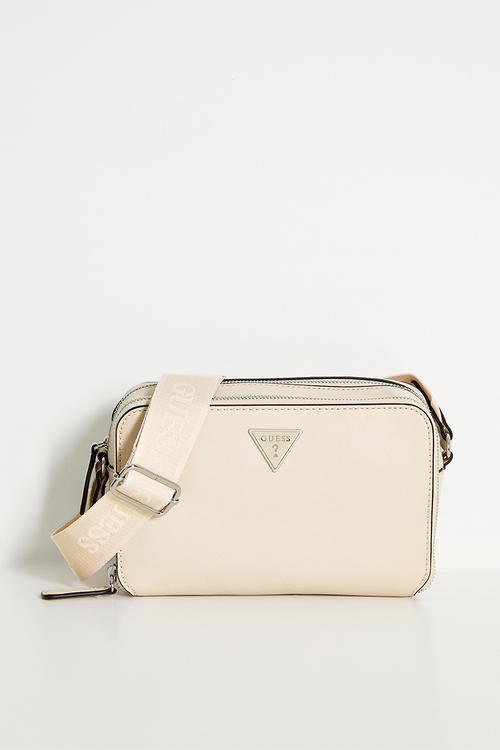 Viviette mini zip crossbody bag - beige