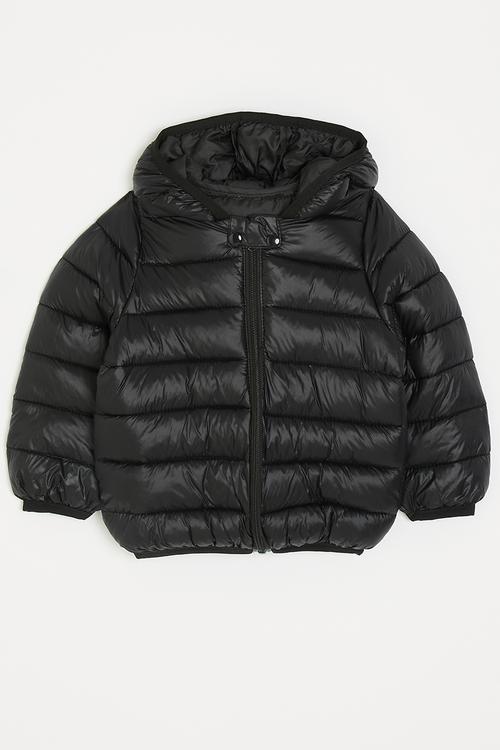 Puffer with bear ears - black