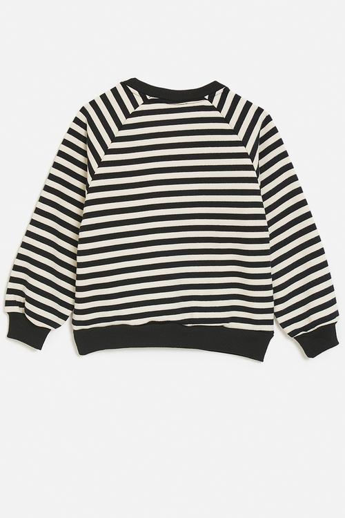 Sweatshirt with pocket - white/black