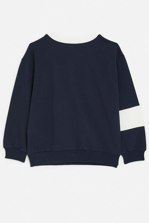Slogan sweatshirt - navy/white
