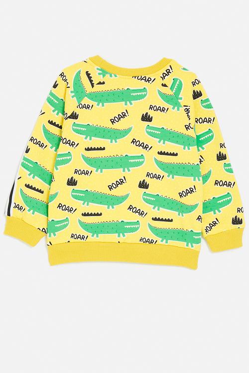 Croc aop sweatshirt - green/yellow/roar