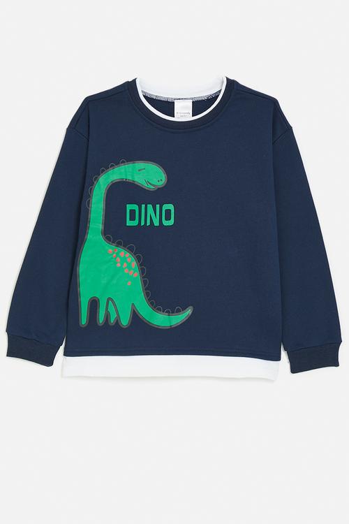 Dino graphic sweatshirt - navy blue