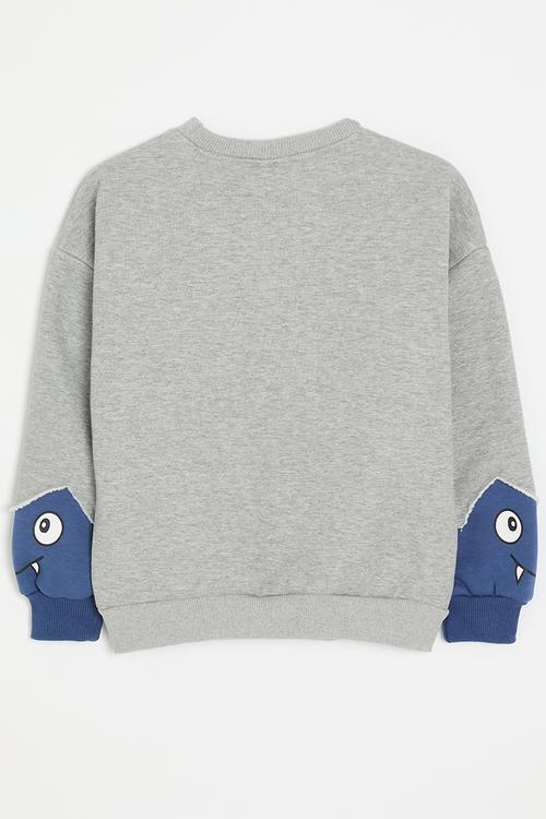Dino graphic and sweatshirt - grey/blue/multi