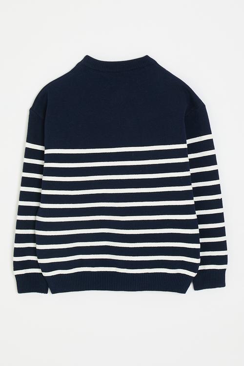 Striped jersey - navy/white stripes
