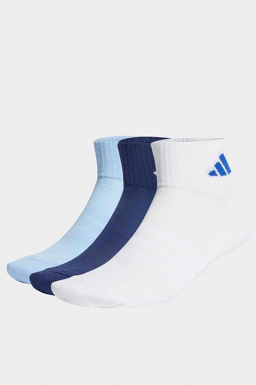 Cushioned Ess Ankle Socks 3 pairs - dark blue/white/glow blue