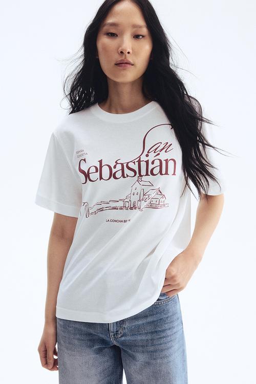 Printed t-shirt - white san sebastián 