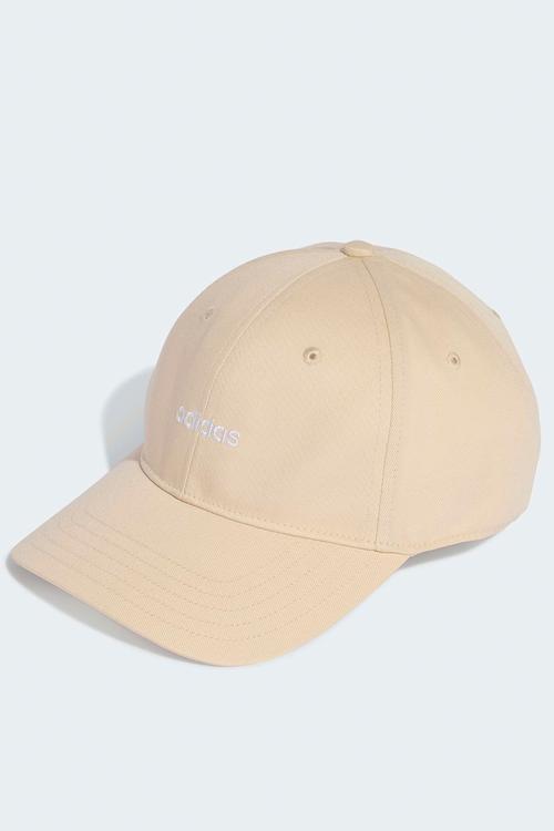 Linear emb cap - crystal linen/white
