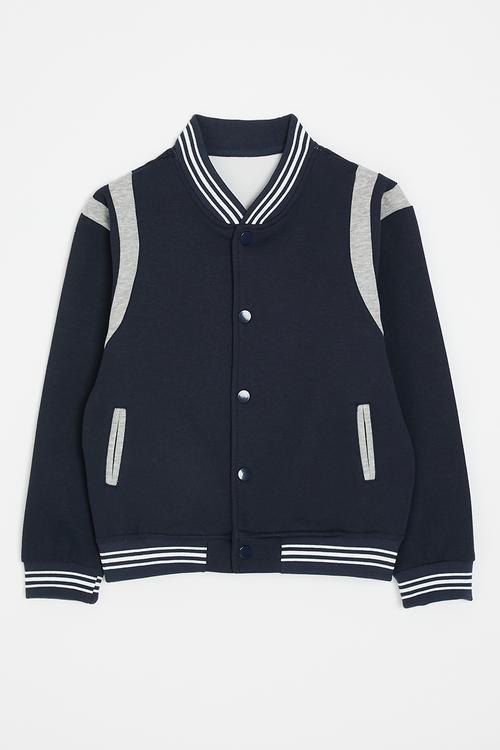 Baseball jacket - navy/white