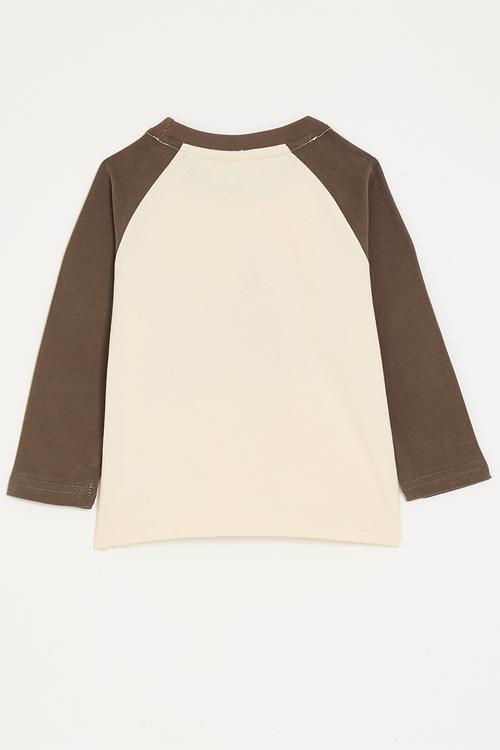 Racer graphic tee - brown/beige