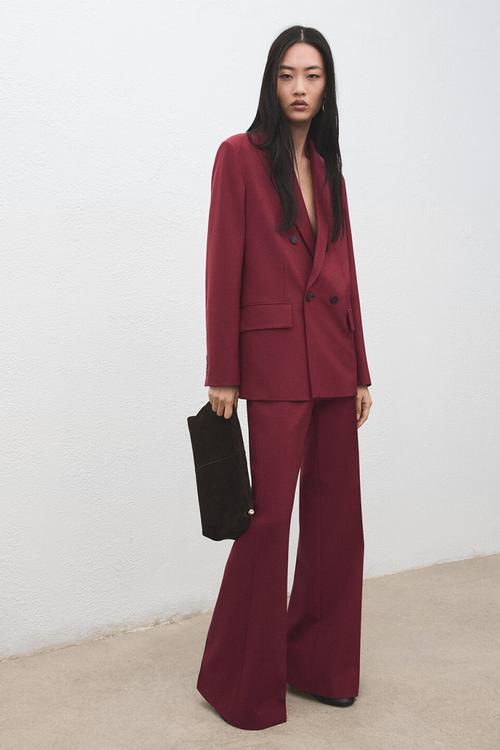 Trousers irese - dark red
