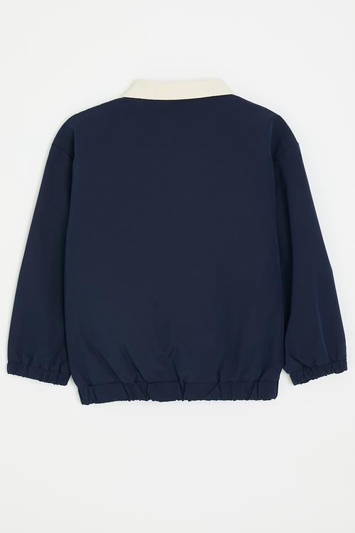 Barn jacket - navy blue/cream