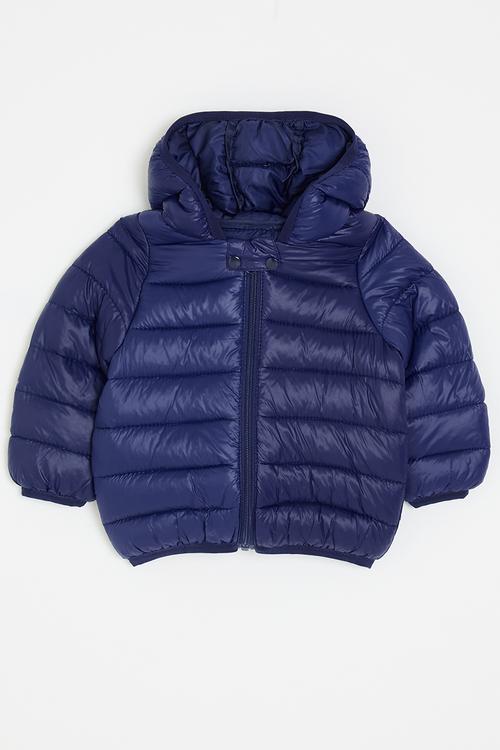Puffer with bear ears - navy