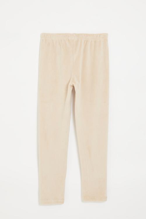 Velour leggings - ivory