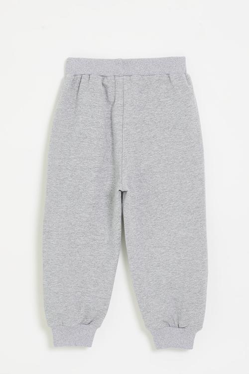 Embroidered creature sweatpants - light grey/black