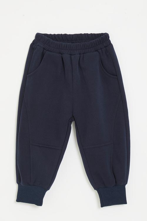 Joggers with panelling - navy