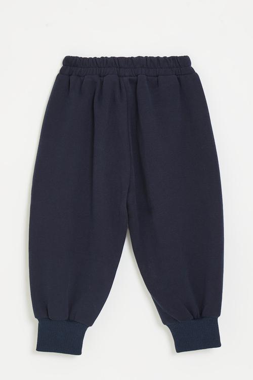 Joggers with panelling - navy