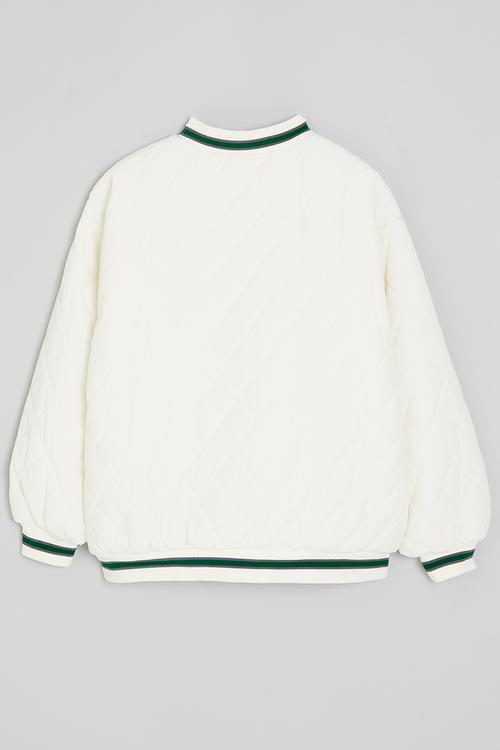 Quilted jacket - white/green