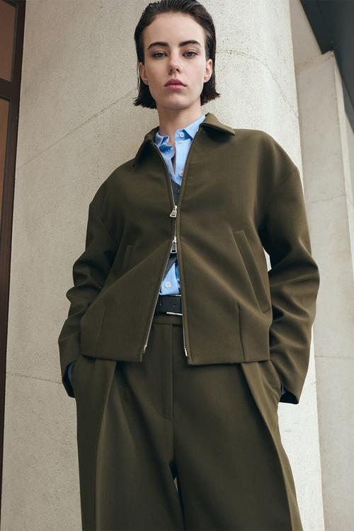 Jacket cintu - khaki