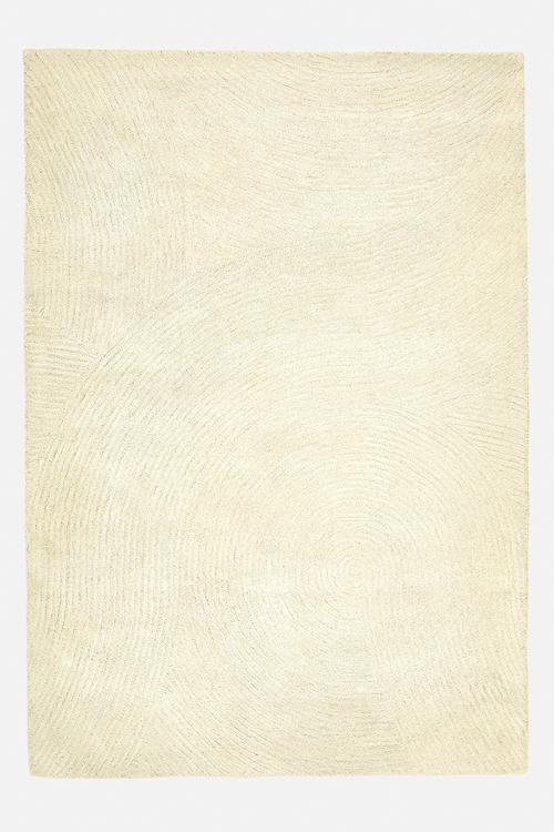 Wool Blend Swirl Rug - Ivory