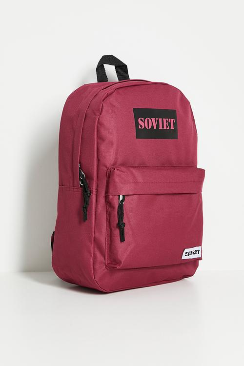 Jazz nylon backpack - burgundy & black