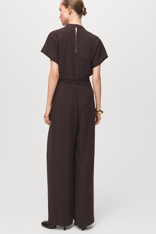 Jumpsuit pleated - brown